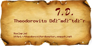 Theodorovits Dömötör névjegykártya